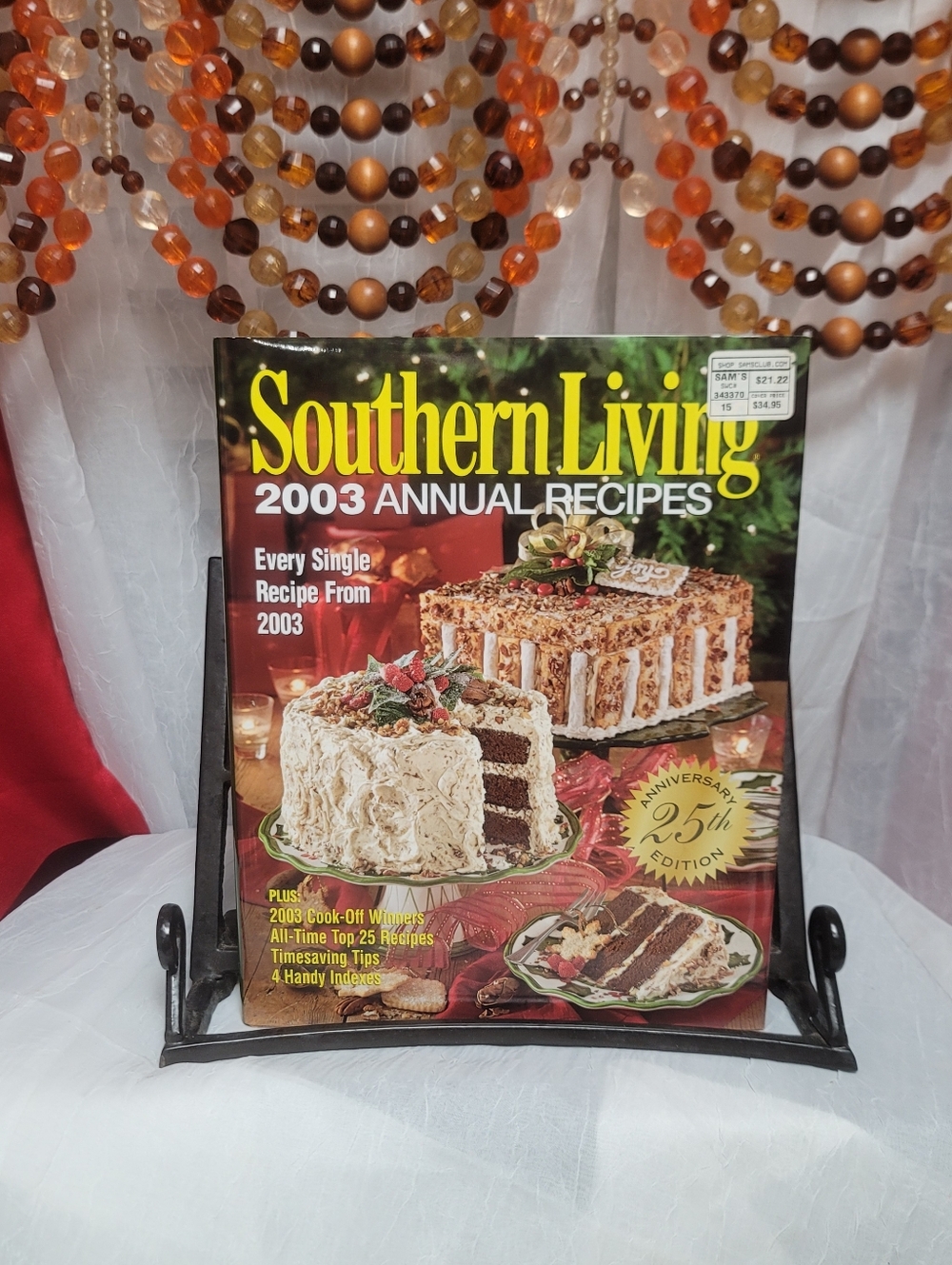 Southern Living 2003 Annual Recipes Hardcover Book 25th Anniversary Cookbook